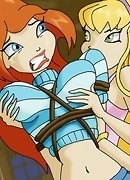 The Winx girls Bloom and Stella get into heavy lesbian bondage!